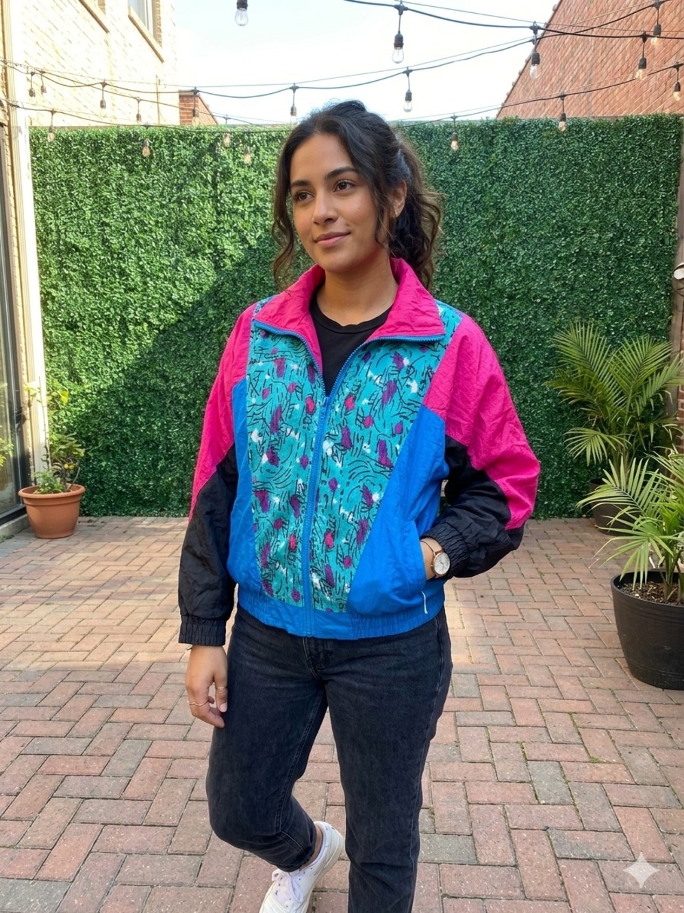 Bring back the ultimate 80s/90s vibes with this lightweight retro bomber jacket!
